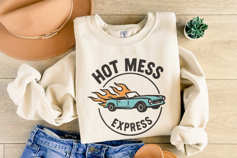 hot-mess-express-png-funny-retro-car-png-digital-download-flaming-c