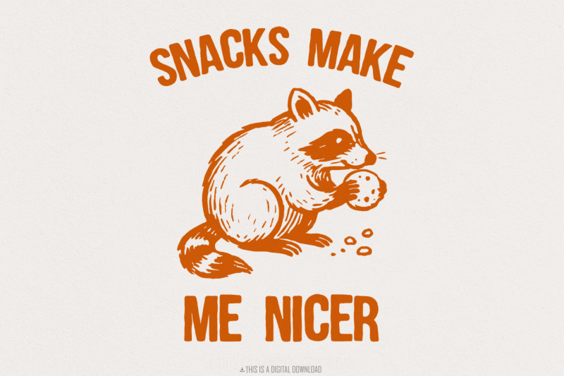snacks-make-me-nicer-png-cute-raccoon-digital-download-animal-print