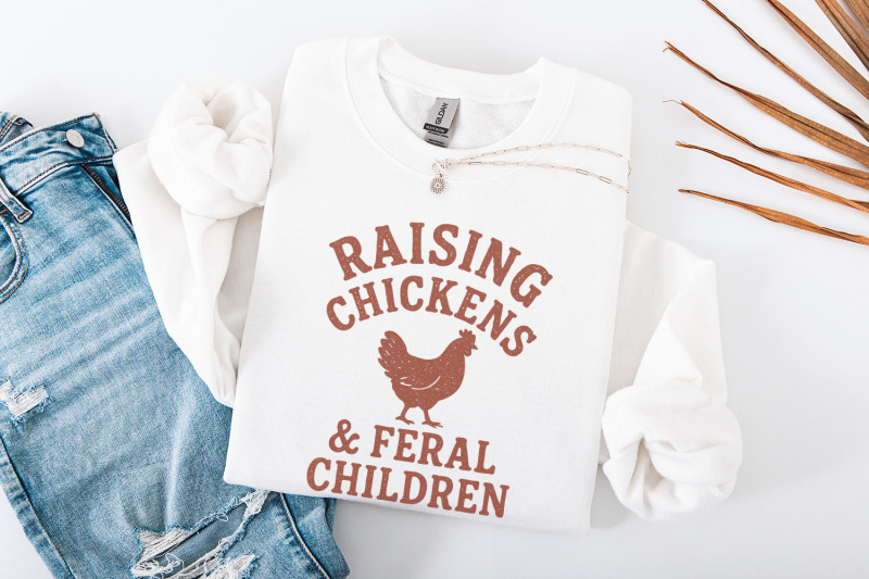 raising-chickens-amp-feral-children-png-funny-farm-shirt-design-backya