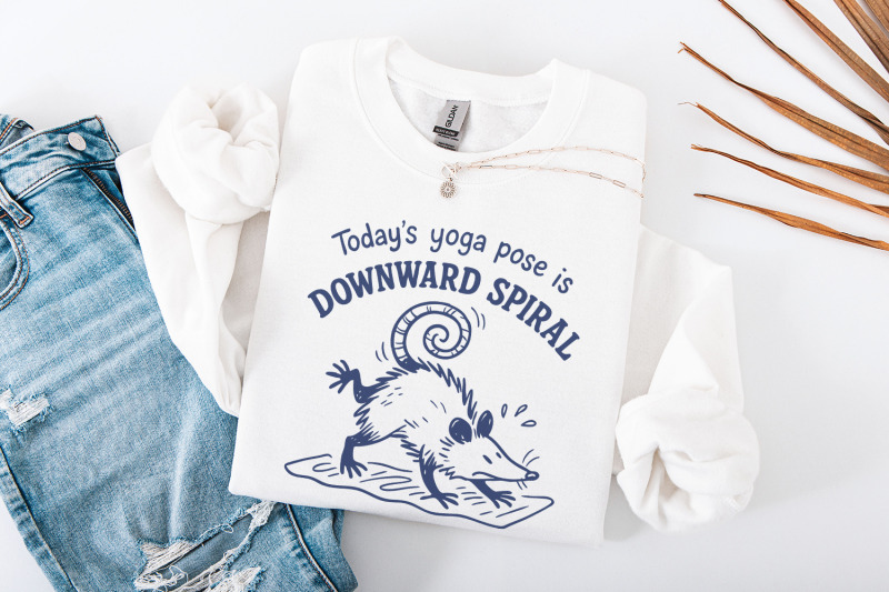 today-039-s-yoga-pose-is-downward-spiral-png-funny-opossum-yoga-design-d
