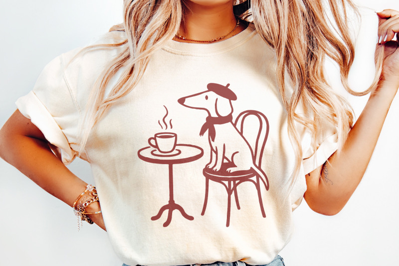 dachshund-coffee-png-french-dog-art-digital-download-paris-cafe-des