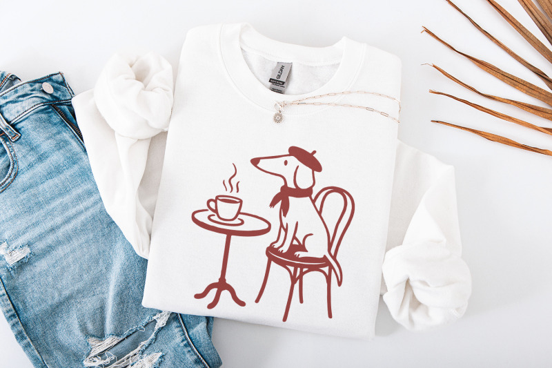 dachshund-coffee-png-french-dog-art-digital-download-paris-cafe-des