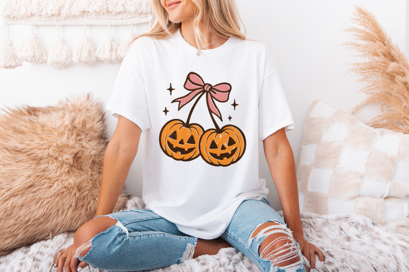 double-pumpkin-png-halloween-clipart-pink-bow-jack-o-lantern-art-cu