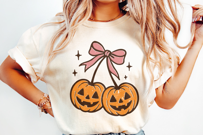 double-pumpkin-png-halloween-clipart-pink-bow-jack-o-lantern-art-cu