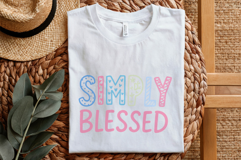 simply-blessed-png-pastel-letter-art-positive-quote-png-digital-dow