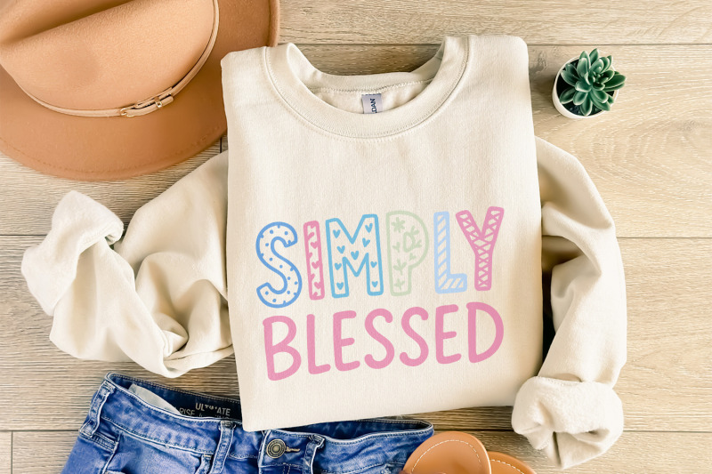 simply-blessed-png-pastel-letter-art-positive-quote-png-digital-dow