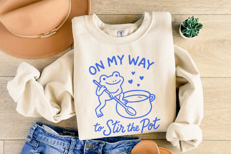 on-my-way-to-stir-the-pot-png-funny-frog-digital-download-retro-kawa