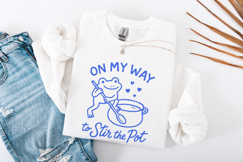 on-my-way-to-stir-the-pot-png-funny-frog-digital-download-retro-kawa