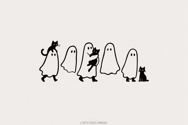 ghosts-with-cats-png-cute-halloween-digital-download-cat-lover-shirt