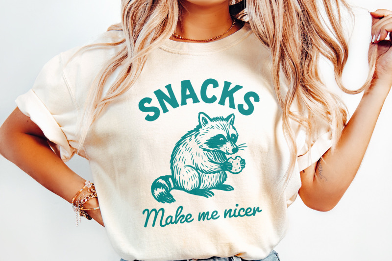 snacks-make-me-nicer-png-raccoon-digital-download-cute-animal-printa