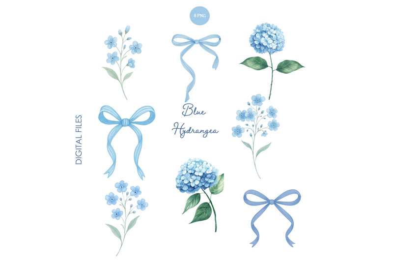 blue-hydrangea-clipart-watercolor-flowers-chinoiserie-bow-clip-art
