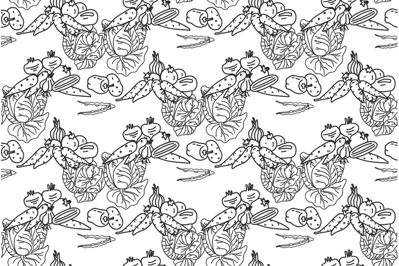 line-art-botanical-vegetables-seamless-pattern-vector-illustration