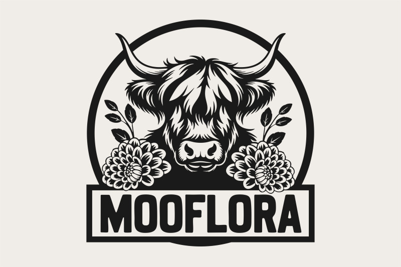 highland-cow-floral-name-sign-svg-laser-cut-files