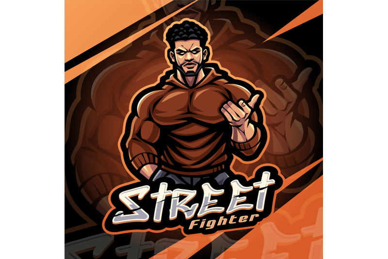 street-fighter-esport-mascot-logo-design