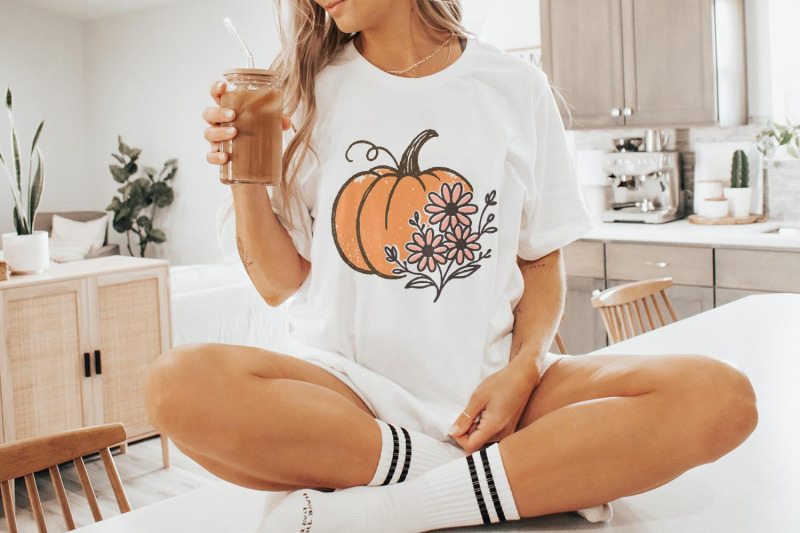 pumpkin-png-fall-floral-pumpkin-digital-download-autumn-flowers-clip