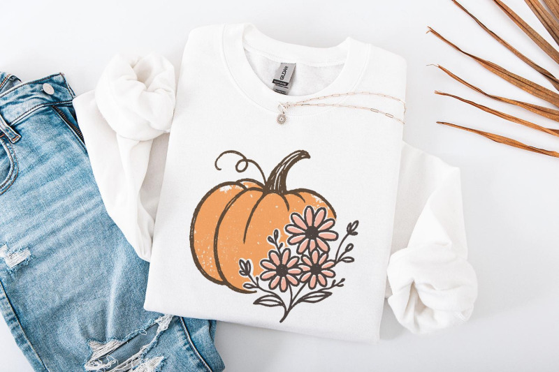 pumpkin-png-fall-floral-pumpkin-digital-download-autumn-flowers-clip