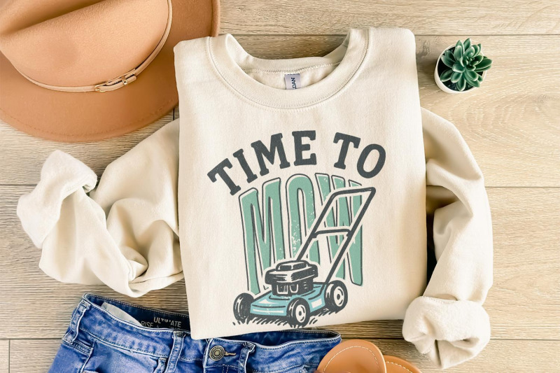time-to-mow-png-lawn-mower-clipart-digital-download-gardening-shirt
