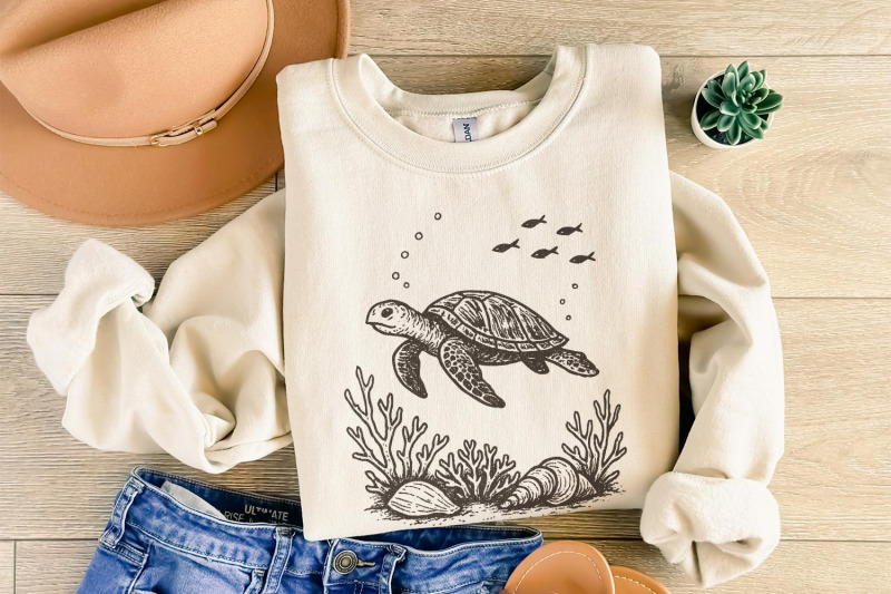 sea-turtle-png-ocean-animal-clipart-underwater-illustration-marine