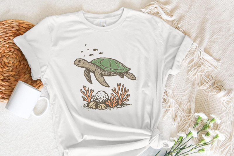 sea-turtle-png-ocean-life-digital-download-marine-animal-art-coral