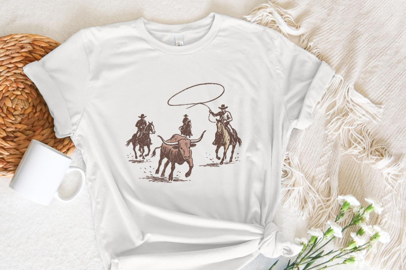 western-rodeo-png-cowboy-lasso-digital-art-bull-wrangler-printable-s