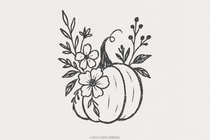 pumpkin-floral-png-digital-download-fall-flower-clipart-autumn-pump