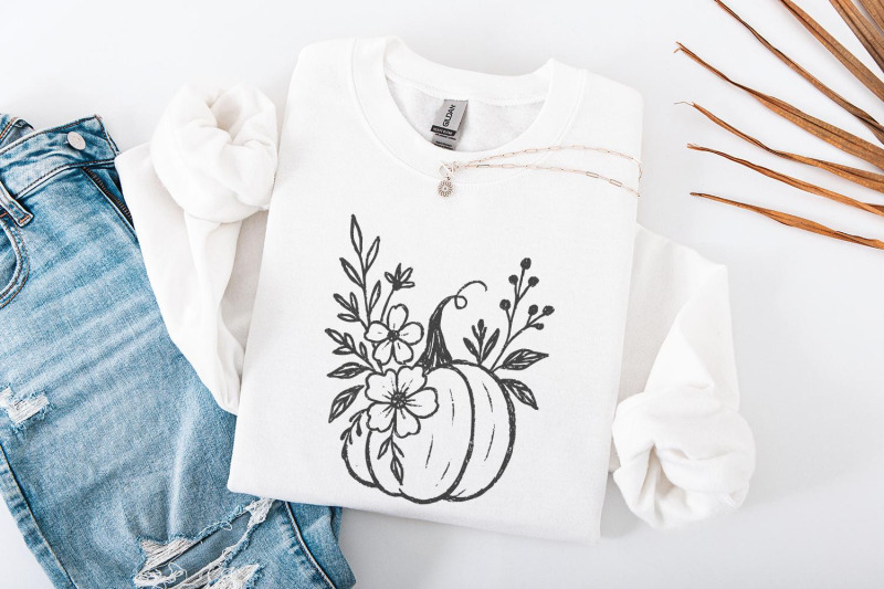 pumpkin-floral-png-digital-download-fall-flower-clipart-autumn-pump