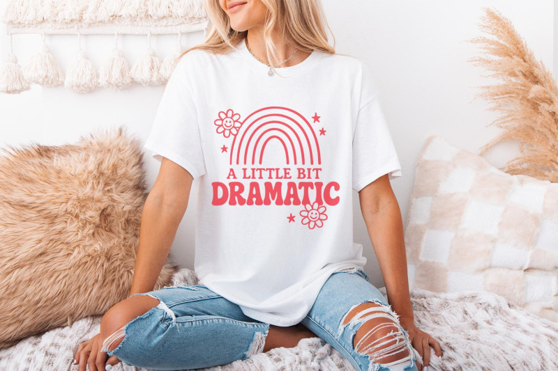 a-little-bit-dramatic-png-rainbow-shirt-retro-quote-digital-download