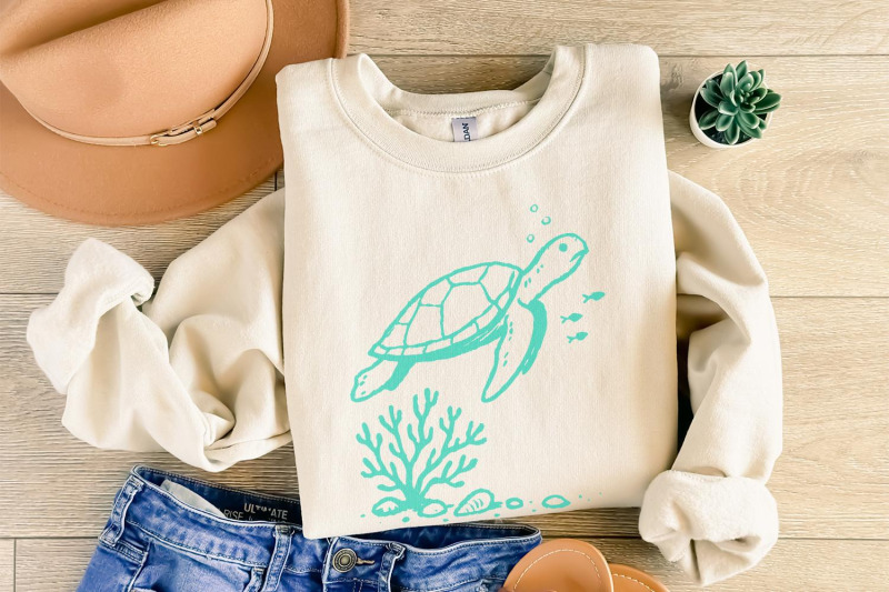sea-turtle-png-underwater-coral-illustration-ocean-animal-art-digit
