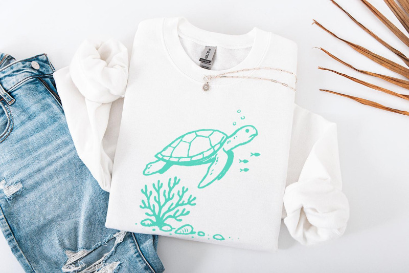 sea-turtle-png-underwater-coral-illustration-ocean-animal-art-digit