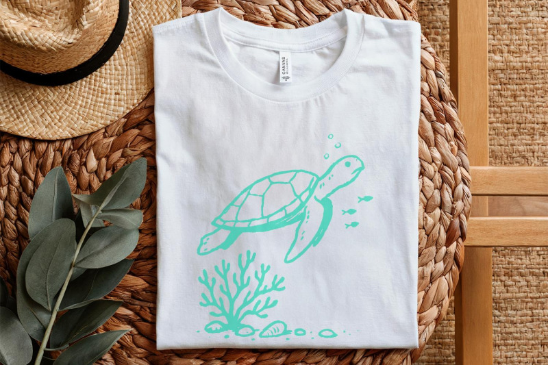 sea-turtle-png-underwater-coral-illustration-ocean-animal-art-digit