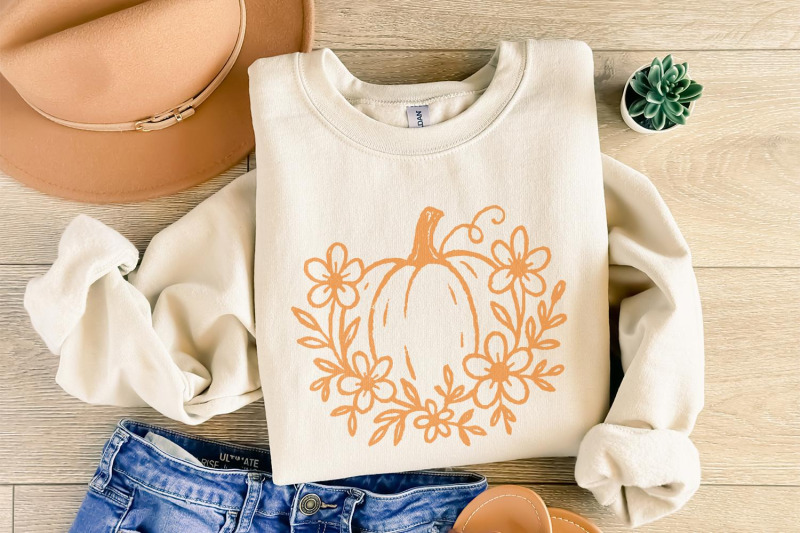 pumpkin-png-floral-fall-design-autumn-digital-download-pumpkin-with
