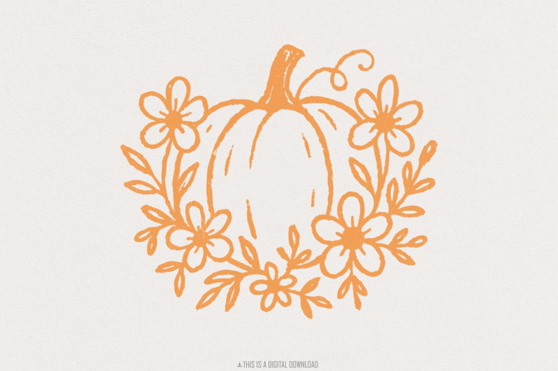 pumpkin-png-floral-fall-design-autumn-digital-download-pumpkin-with