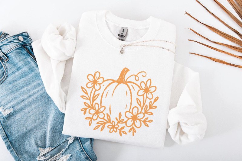 pumpkin-png-floral-fall-design-autumn-digital-download-pumpkin-with
