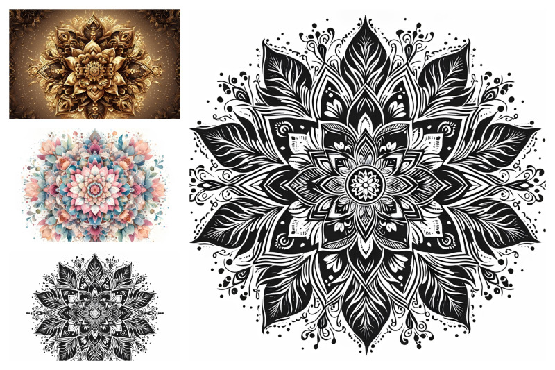 a-set-of-100-floral-mandala