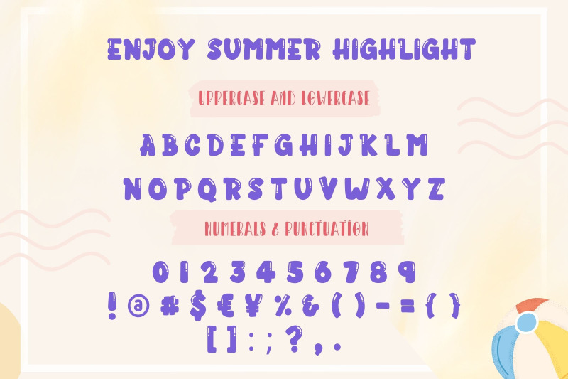 enjoy-summer-bubble-font