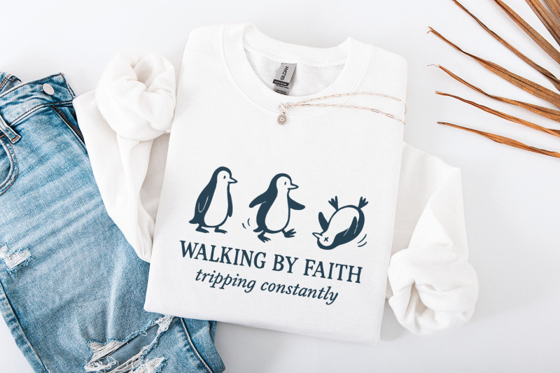 walking-by-faith-png-tripping-constantly-penguin-shirt-faith-quote-p