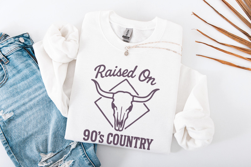 raised-on-90-039-s-country-png-western-skull-clipart-country-music-shirt