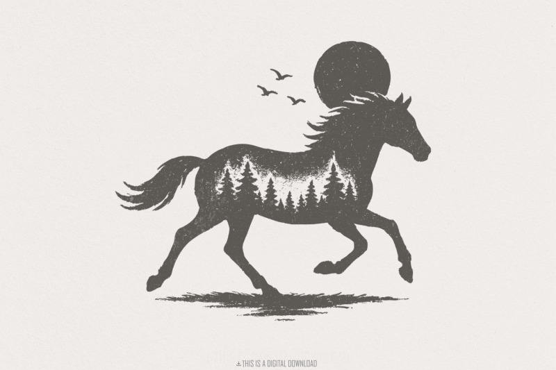 wild-forest-horse-png-digital-download-rustic-animal-art-print-runn