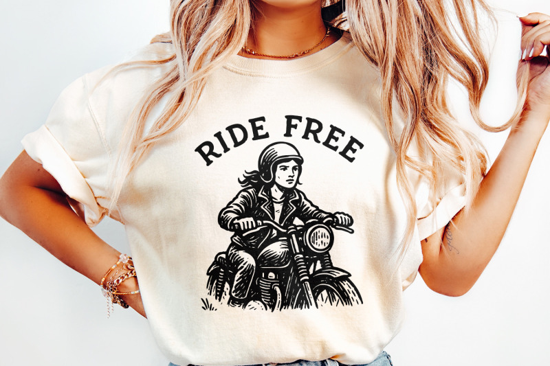 ride-free-png-motorcycle-rider-digital-download-biker-girl-art-vint