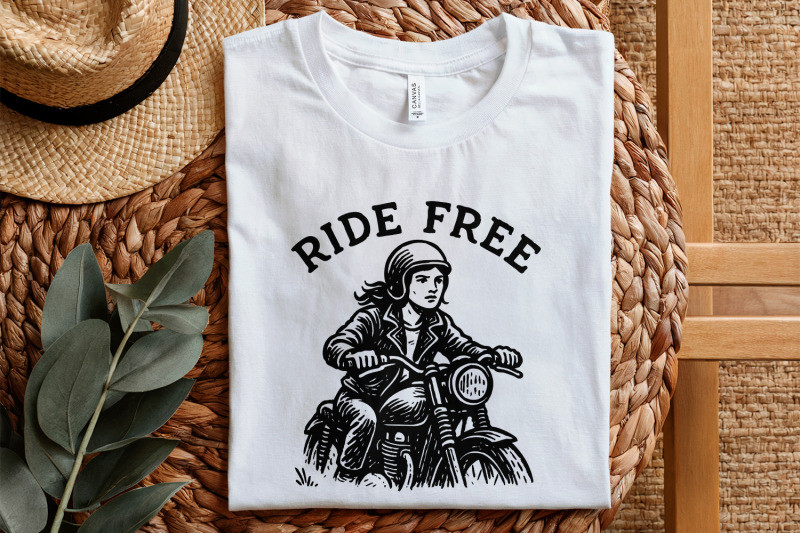 ride-free-png-motorcycle-rider-digital-download-biker-girl-art-vint