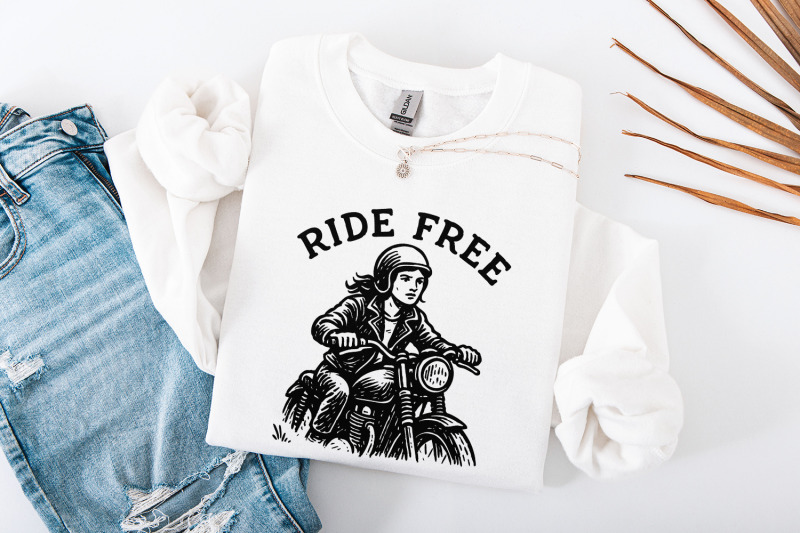 ride-free-png-motorcycle-rider-digital-download-biker-girl-art-vint