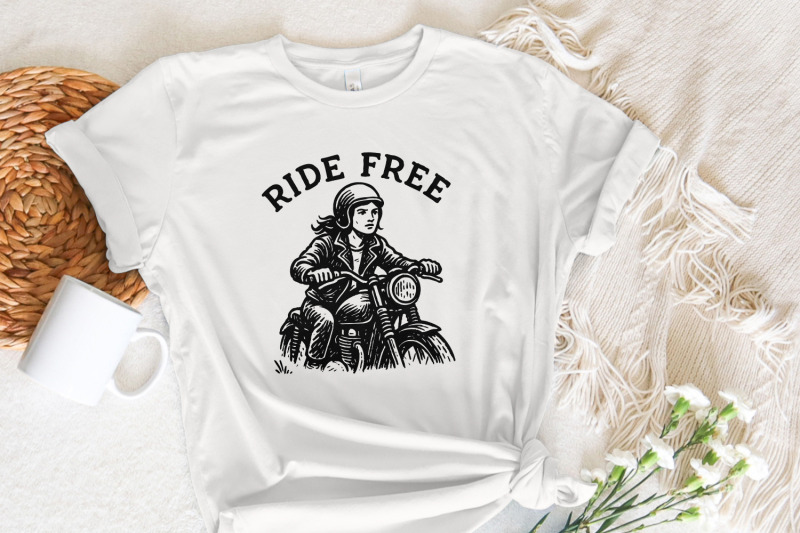 ride-free-png-motorcycle-rider-digital-download-biker-girl-art-vint