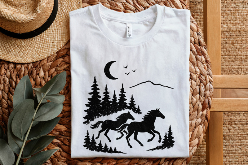 wild-horses-png-forest-landscape-digital-download-running-horse-art