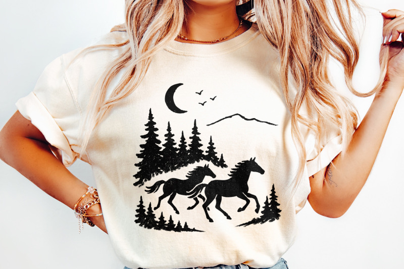 wild-horses-png-forest-landscape-digital-download-running-horse-art