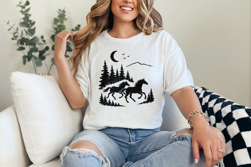 wild-horses-png-forest-landscape-digital-download-running-horse-art