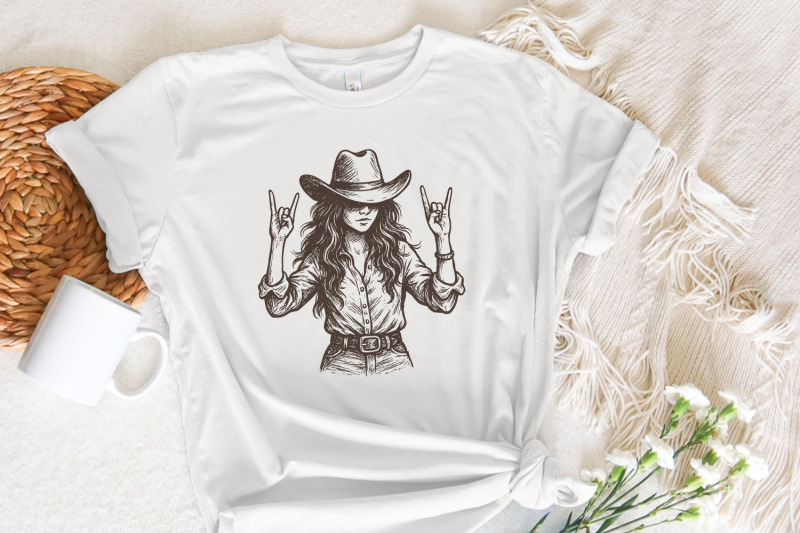 cowgirl-png-western-rocker-girl-digital-download-country-music-shirt
