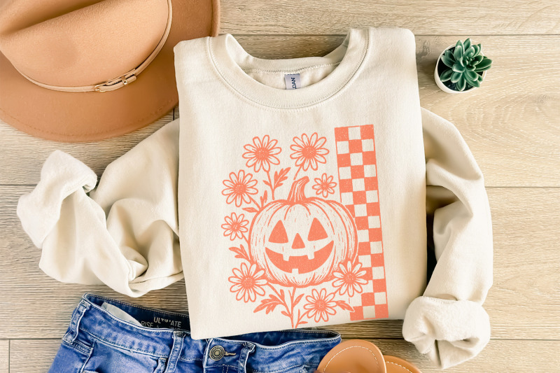 pumpkin-floral-png-vintage-halloween-png-digital-download-checkerboa