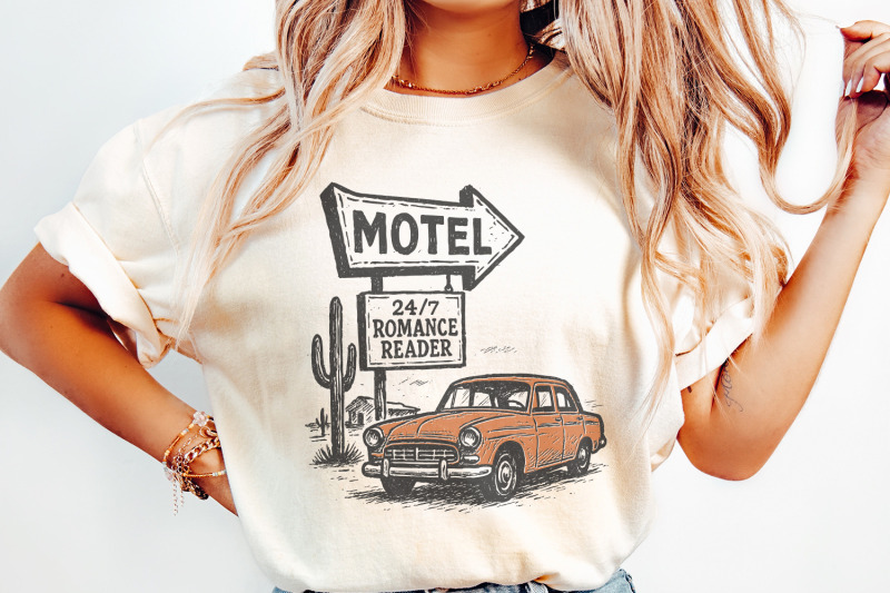 24-7-romance-reader-motel-png-retro-car-art-digital-download-vintage