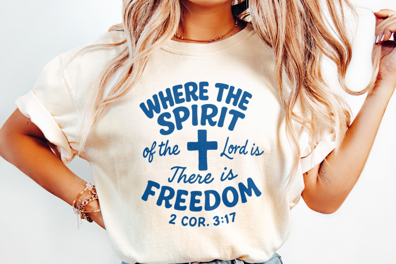 where-the-spirit-of-the-lord-is-there-is-freedom-png-christian-shirt