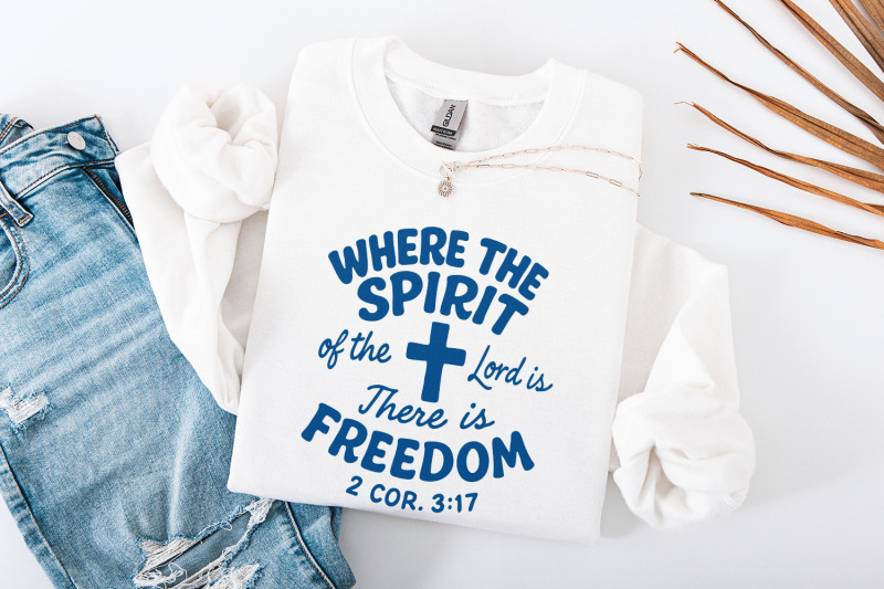 where-the-spirit-of-the-lord-is-there-is-freedom-png-christian-shirt